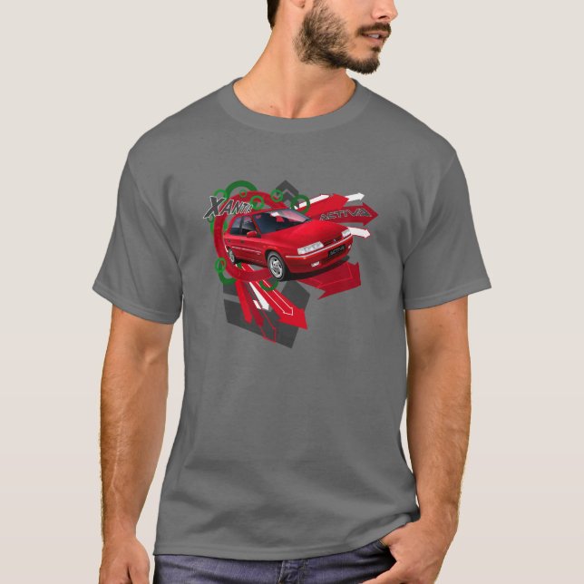 T-shirt ilustrado Activa de Citroen Xantia (Frente)