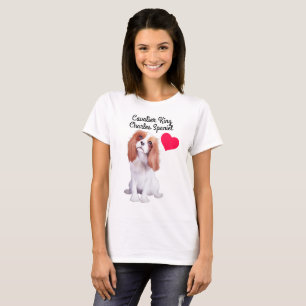 T-shirt ilustrado descuidado do Spaniel de rei