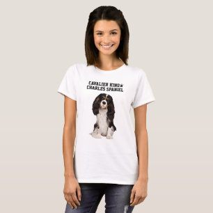 T-shirt ilustrado descuidado do Spaniel de rei