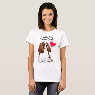 T-shirt ilustrado descuidado do Spaniel de rei