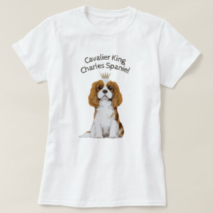 T-shirt ilustrado descuidado do Spaniel de rei