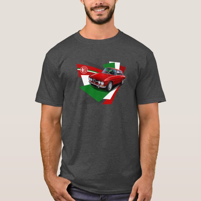 T-shirt ilustrado GTV de Alfa Romeo 1750 (Frente)