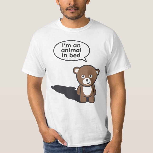 T-shirt I'm an animal in bed (Frente)