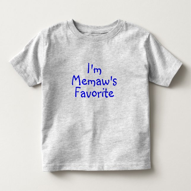 T-shirt Im azul favorito de Memaws (Frente)