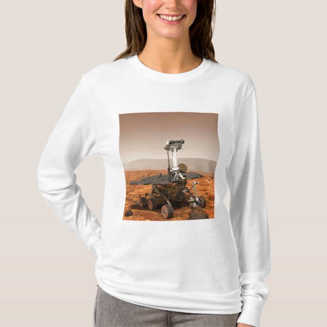 T-shirt Imagem artística de Mars Rover (Frente)