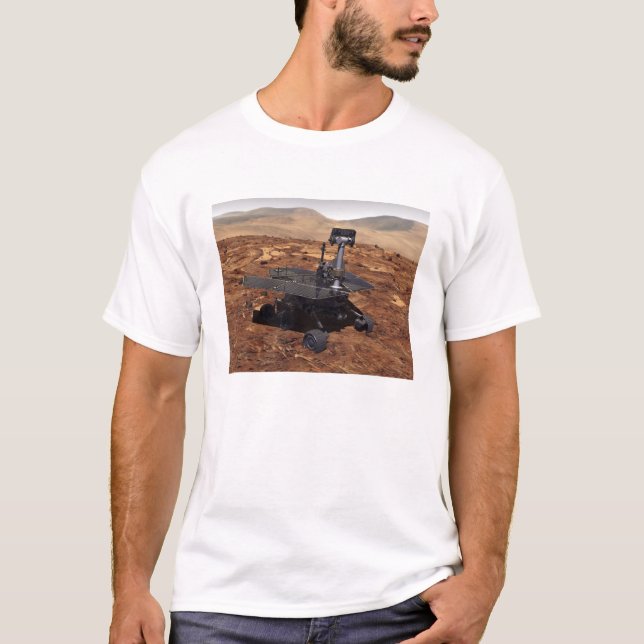 T-shirt Imagem artística de Marte Rover 2 (Frente)