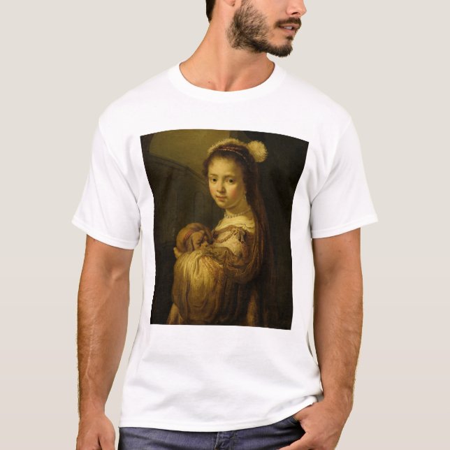 T-shirt Imagem de uma rapariga (Frente)