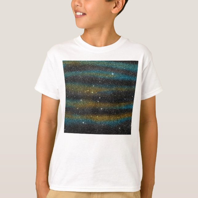 T-shirt Imagem do amarelo e do brilho de turquesa (Frente)
