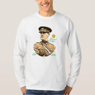 T-shirt Imagem do Herói Irlandês para Camisa-T-Capa-Longa-