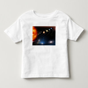 T-shirt Imagem gerada Digital de nosso sistema solar