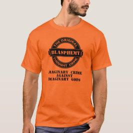 T-shirt imaginário do crime da blasfémia (logotipo