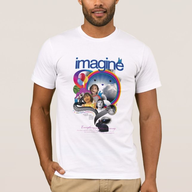 T-shirt Imagine - para testar a imagem para testar a (Frente)