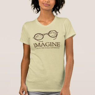 T-shirt Imaginem Eyeglass redondos