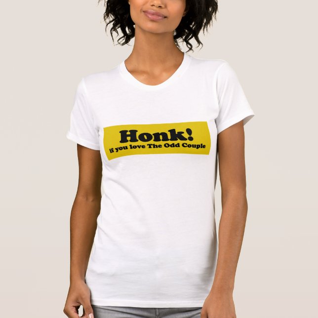 T-shirt impar do Honk do casal (Frente)