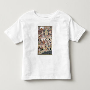 T-shirt Imperador Akbar (r.1556-1605) que inspeciona o