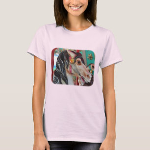 T-shirt impetuoso do cavalo do carrossel