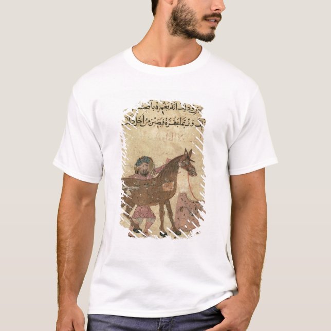 T-shirt Importando-se com o cavalo, ilustração (Frente)