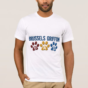 T-shirt Impressão 1 da pata do PAI de BRUXELAS GRIFFON