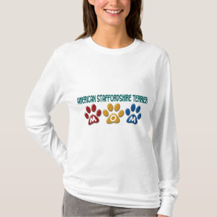 T-shirt Impressão da pata da MAMÃ de STAFFORDSHIRE TERRI