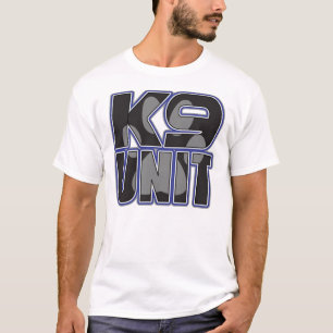 T-shirt Impressão da pata da unidade da polícia K9