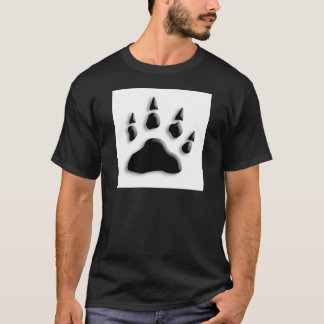 T-shirt Impressão da pata de urso polar