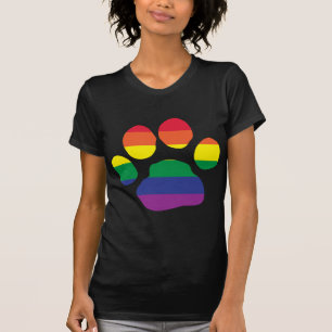 T-shirt Impressão da pata do orgulho gay