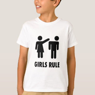 T-shirt Impressão da regra das meninas