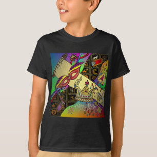 T-shirt Impressão de Arte da Celebração Judaica Purim Esth