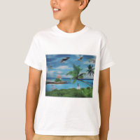 Impressão de Arte de Cena de Praia Tropical