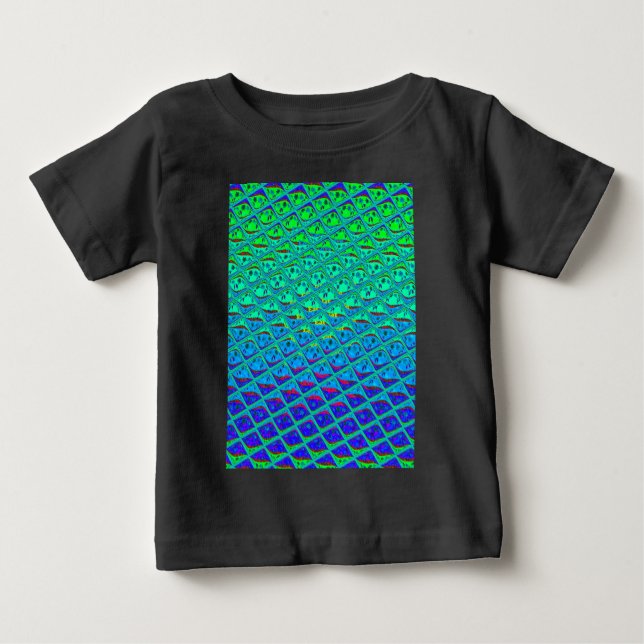 T-shirt Impressão de Arte de Motif Azul Italiano (Frente)