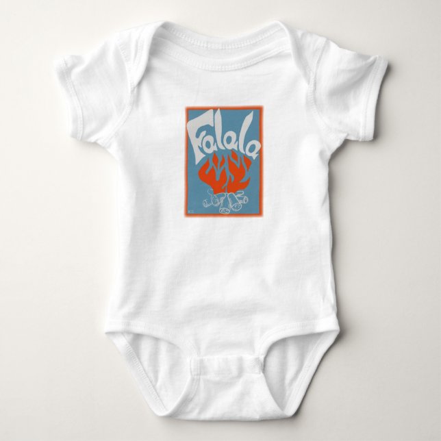 T-shirt Impressão de Bloco FaLaLa Vintage (Frente)