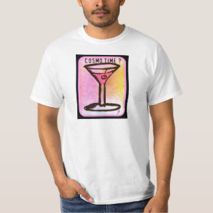 T-SHIRT IMPRESSÃO DE MARTINI DO ROSA DO TEMPO DE COSMO