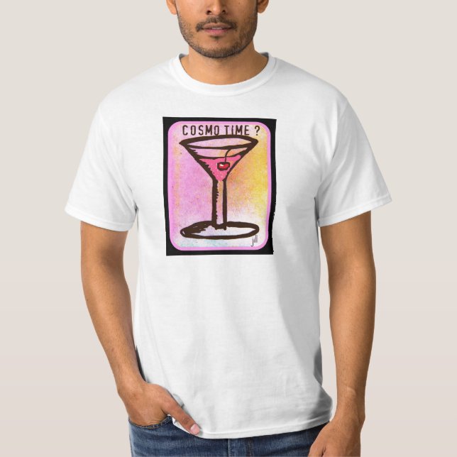 T-SHIRT IMPRESSÃO DE MARTINI DO ROSA DO TEMPO DE COSMO (Frente)