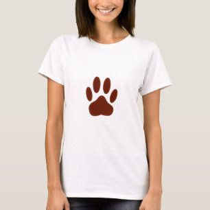 T-shirt Impressão de Pata de Cachorro