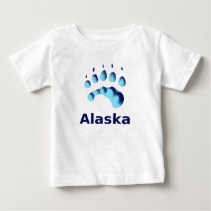 T-shirt Impressão de Pata de Urso Polar