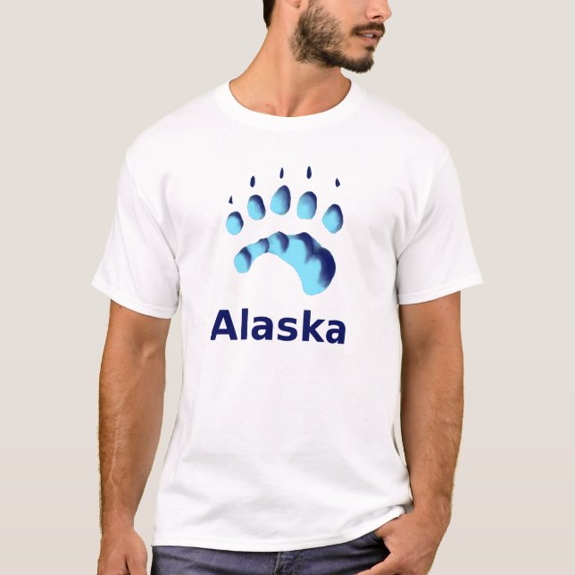 T-shirt Impressão de Pata de Urso Polar (Frente)