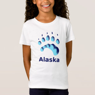 T-shirt Impressão de Pata de Urso Polar