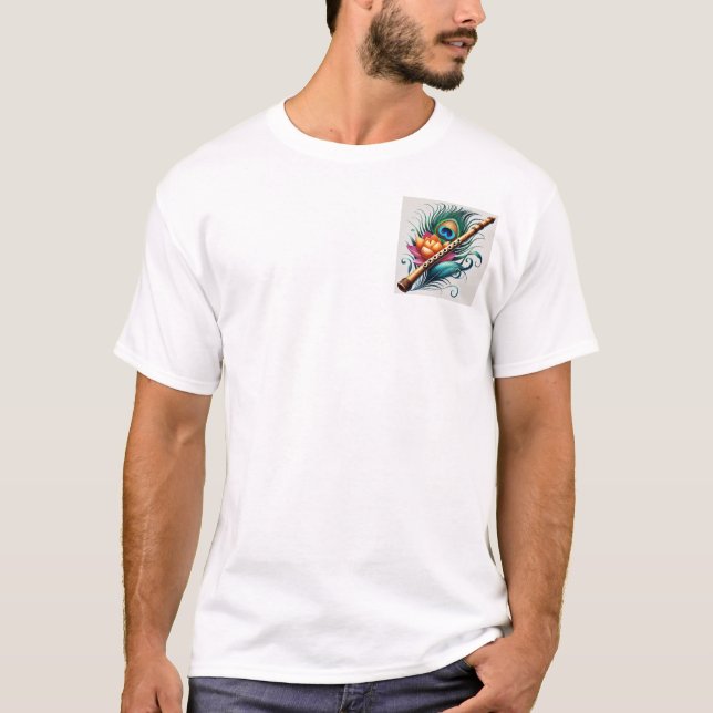 T-Shirt Impressão de Pavão Personalizado (Frente)