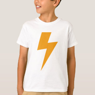 T-shirt Impressão do amarelo da energia do trovão