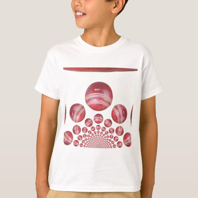 T-shirt Impressão do Cricket Ball do Sports Lover (Frente)