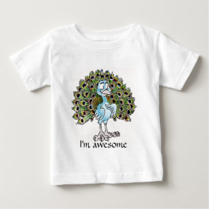 T-shirt impressionante da criança do pavão