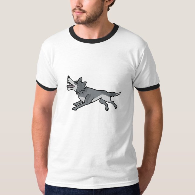 T-shirt impressionante do lobo AW (Frente)