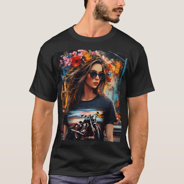 T-Shirt Impresso Preto Escuro (Frente)