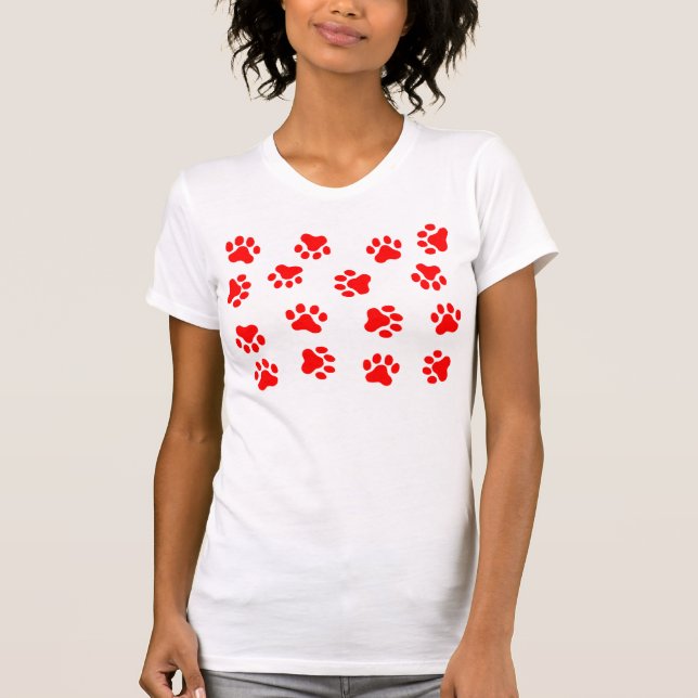 T-SHIRT IMPRESSÕES VERMELHOS DA PATA (Frente)