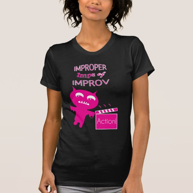 T-shirt imps impróprios do improv (Frente)