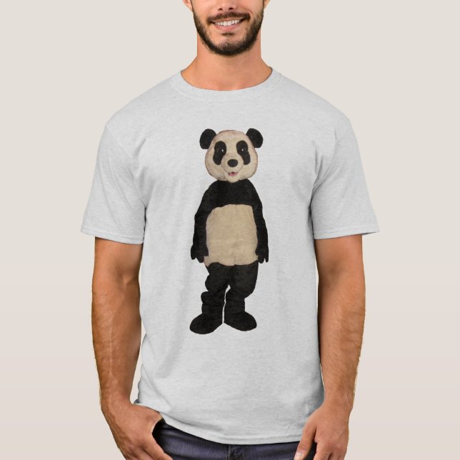 T-shirt inábil de Argyle da panda (Frente)