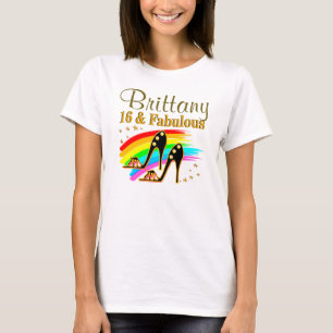 T-SHIRT INCRÍVEL PERSONALIZADO 16 E FABULOSO ROUPA