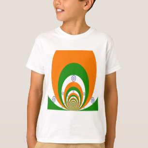 T-shirt Índia Flag Kaleidoscope: Unidade sem fim e Patriot