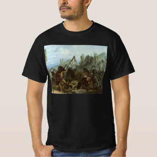 T-shirt Índios Vintage, Dança dos Bisões por Karl Bodmer