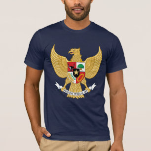 T-shirt indonésio do emblema nacional